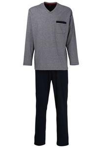 Пижамный комплект Götzburg SET, Navy Fein Geringelt/Mottled Royal Blue