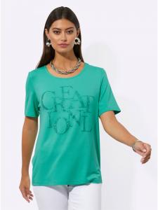 Рубашка с короткими рукавами бирюзового цвета creation L