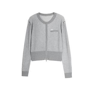 ELLE Кардиган женский Medium Gray с круглым вырезом