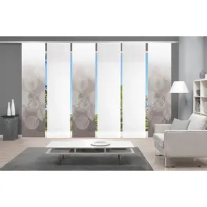 Сдвижная штора CIRCO на панели, 1 шт., цифровая печать Vision S, серо-коричневый