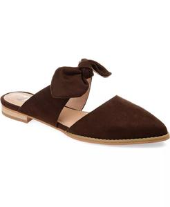 Женские мюли Telulah Bow Slip On Flat Journee Collection, коричневый