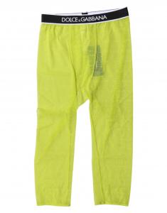 Зеленые укороченные колготки из нейлона с логотипом DG Dolce & Gabbana