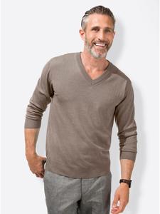 Свитер с V-образным вырезом из натурального меланжа WITT WEIDEN