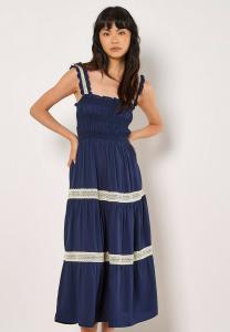 Повседневное платье TIERED Apricot, темно-синий