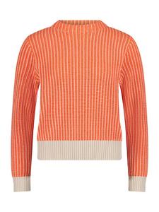 BETTY & CO Вязаный свитер с вязаными деталями кремово-оранжевого цвета