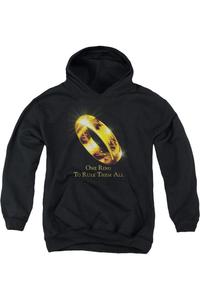 Толкиновский худи с Кольцом Всевластья для молодежи Gildan, черный