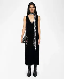 Платье Renzo из бархата без рукавов Zadig & Voltaire, черный