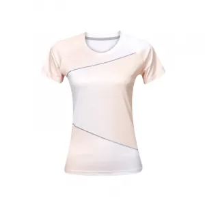 Kawasaki Дышащая быстросохнущая женская футболка с коротким рукавом Milk Tea Pink