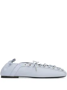 Балетки со шнуровкой GANNI, синий