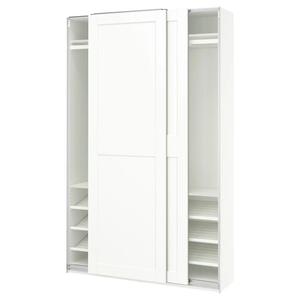 Шкаф с раздвижными дверями PAX/GRIMO IKEA, 150x43x236 см, белый