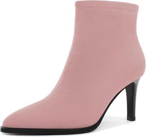 Jaffamiraco Женские Ботильоны на Низком Каблуке Женские Замшевые Ботильоны с Заостренным Носком для Вечернего Наряда Сексуальные Осень Зима