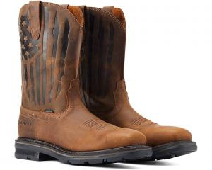 Ботинки Ariat Sierra Shock Shield Patriot Steel Toe Work, цвет Distressed Brown