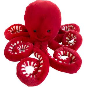 JELLYCAT Плюшевая кукла Ocean Series Red Squid, высота в сидячем положении 27см/47см