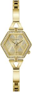 GUESS Gold-Tone Hexagon аналоговые часы