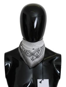 Шикарный белый хлопковый мужской шарф Costume National