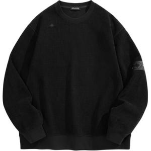 PEACEBIRD MEN Свитшот мужской черный 1 Crew Neck Moderate