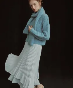 Многоярусная блестящая юбка Noela, цвет Saxophone