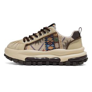 Wooden Rabbit Мужские повседневные туфли с амортизацией, устойчивые к истиранию, увеличивающие рост - бежево-коричневые, цвет Beige Brown