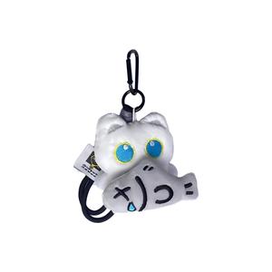 Плюшевый кулон Bobby Bear Cute Little Black Cat высотой 10см BOBIXIONG, серыйFish белый Cat+Lanyard Style