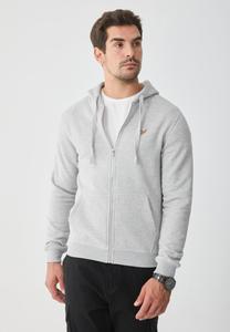 Толстовка Pier One Zip-up sweatshirt, Mottled Light Grey