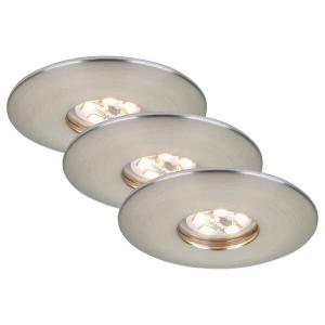 Светодиодный встраиваемый светильник Briloner Attach O III (3 шт), серебряный