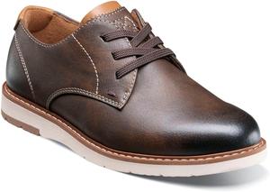 Детские оксфорды Florsheim Boys Vibe с простым носком (малыши/младшие дети/старшие дети), Brown Crazy Horse