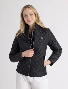 Куртка U.S. Polo Assn Quilted Side Knit Moto, черный
