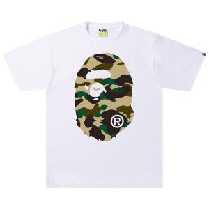 Футболка BAPE 1st Camo Big Ape Head Tee 'White/Yellow', белый