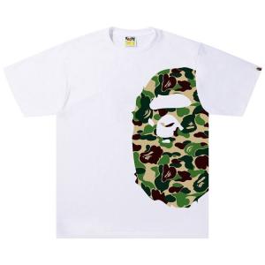 Футболка BAPE ABC Camo Side Big Ape Head Tee 'White/Green', белый