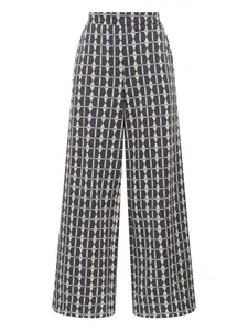 Брюки с геометрическим узором MALIPARMI, серый