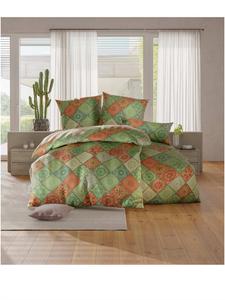 Постельное белье с принтом в цвете резеда оранжевая WITT WEIDEN, 155 x 220 + 80 x 80 см