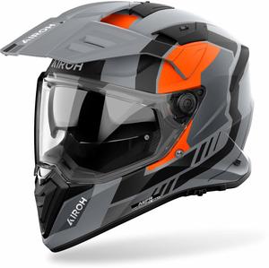 Шлем Airoh bandit horn enduro, Grey Matt/Orange