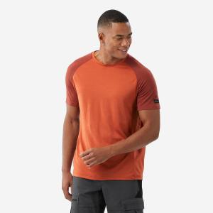 FORCLAZ Мужская рубашка из мериносовой шерсти с короткими рукавами - Merino Resist, коричневая