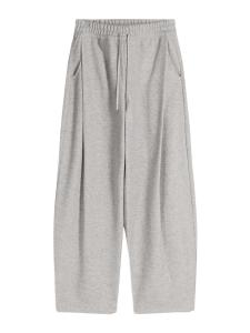 Свободные брюки со складками спереди Bershka, серый