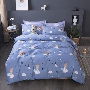 FUANNA Комплект постельного белья 4 предмета: простыня на резинке 180 см, пододеяльник 200x230 см