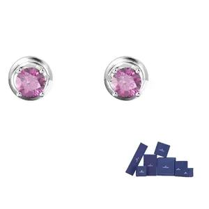 Серьги-гвоздики Stilla для женщин Swarovski, фиолетовый/серебряный