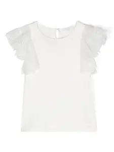 Футболка с оборками Chloé Kids, белый
