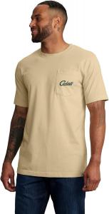 Мужская футболка Carhartt 106778, свободного кроя, с короткими рукавами и принтом собаки на кармане, Beach