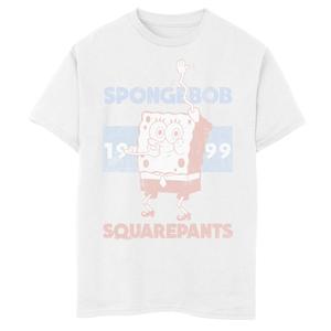 Винтажная футболка с рисунком «Губка Боб Квадратные Штаны» Nickelodeon для мальчиков 8–20 лет с затычкой в ​​позе носа Nickelodeon