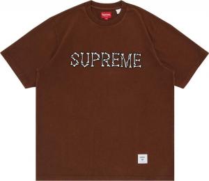 Футболка Supreme Bones Short-Sleeve Top 'Brown', коричневый