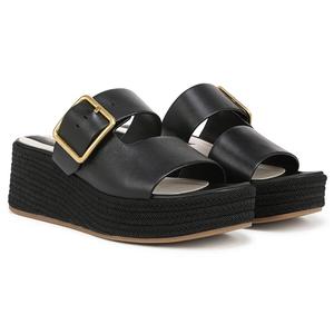 Сандалии-слайды Taziana espadrille от Franco Sarto, black leather