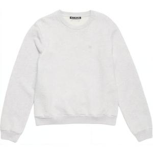 Флисовая толстовка с круглым вырезом Acne Studios, светло-серый