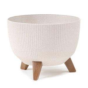 Цветочный горшок HOWHOMELY Rosa linea ECO wood цвет braun/weiß