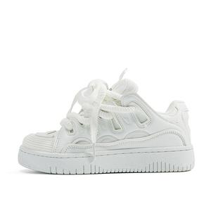 Кроссовки для скейтборда унисекс с низким верхом белого цвета Fuersen, белый