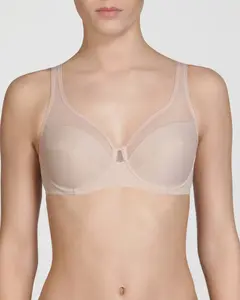 Просторный бюстгальтер на косточках большой вместимости с тюлем Dim, цвет Natural