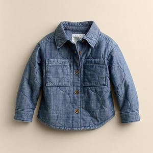 Детская стеганая куртка-рубашка 4-12 лет Little Co. By Lauren Conrad, Med Wash Chambray