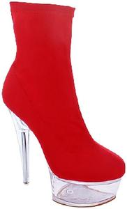 Женские прозрачные ботильоны на высокой платформе Liliana, Red