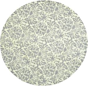 SAFAVIEH, 244 x 244 см, Круглый ковер ручной работы Chelsea Collection бежево-желтый / серый HK368A в стиле французского кантри из шерсти