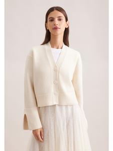 Seidensticker Вязаный кардиган свободного кроя цвета экрю