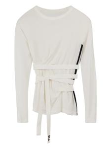 Y-3 футболка с завязками, белый